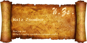 Walz Zsombor névjegykártya
